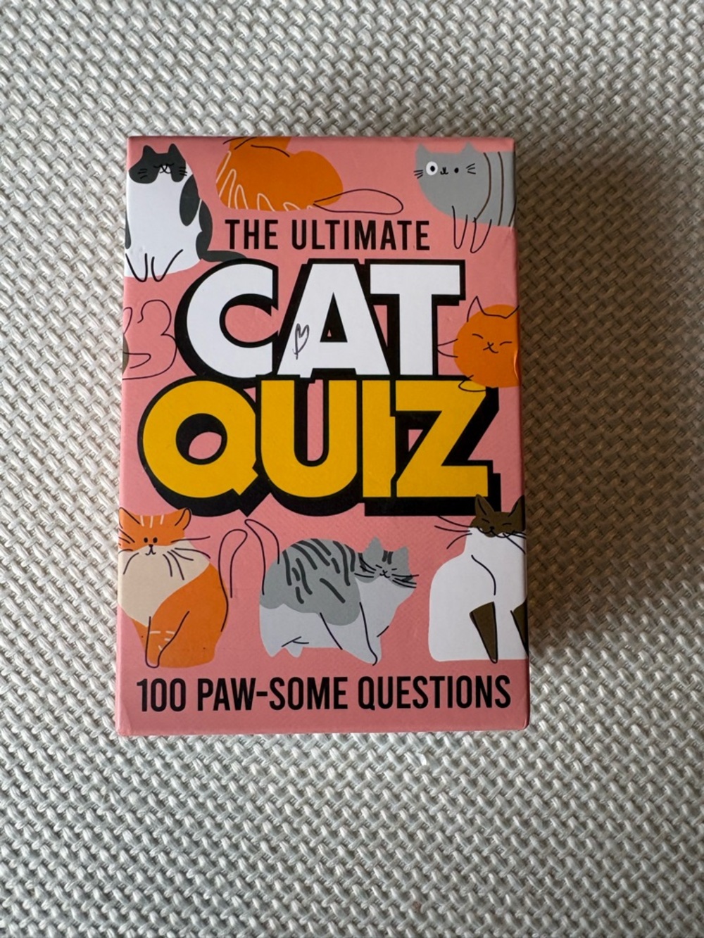 The ultimate Cat Quiz 100 Paw some questions Card Game for Cat Lovers